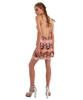 GREEDILOUS Peach Chandelier Halter Neck Dress