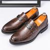 Luxury Retro Fashion Designer New Black Brown Green Casual Shoes For Men Penny Loafter Formal Wedding Dress Homecoming