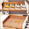 2pcs Drawer Tray Drawer Spice Organizer Stackable Transparent Display Rack  Kitchen