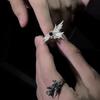 Unisex European-American Crow Ring: Unique, Adjustable Cold-Style Bird Design