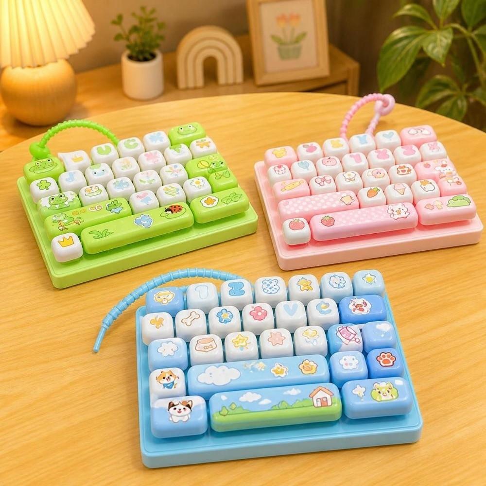 Cartoon Stress Relief Fidget Toy Hanging Bag Pendant Funny Mechanical Keyboard Toy  Bag Charm