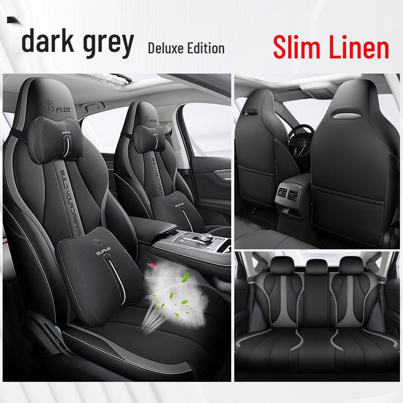 DJGY Sportovní kožený potah sedadla pro BYD Qin PLUS - Celoroční polštář