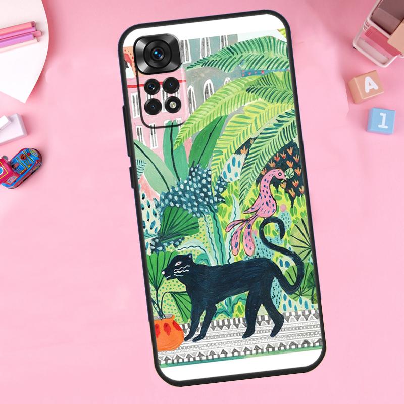 Cute Cartoon Sloth Leopard For Xiaomi Redmi Note 14 13 10 11 12 15 Pro Plus Phone Case For Redmi 15C 13C 12C 10C 14C 15