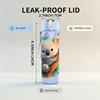 1PC Koala Bear Eucalyptus Leaf Print 750ml Color Plastic Sports Water Bottle Leakproof Flip Straw Lid Suitable for Sports Office Home Use