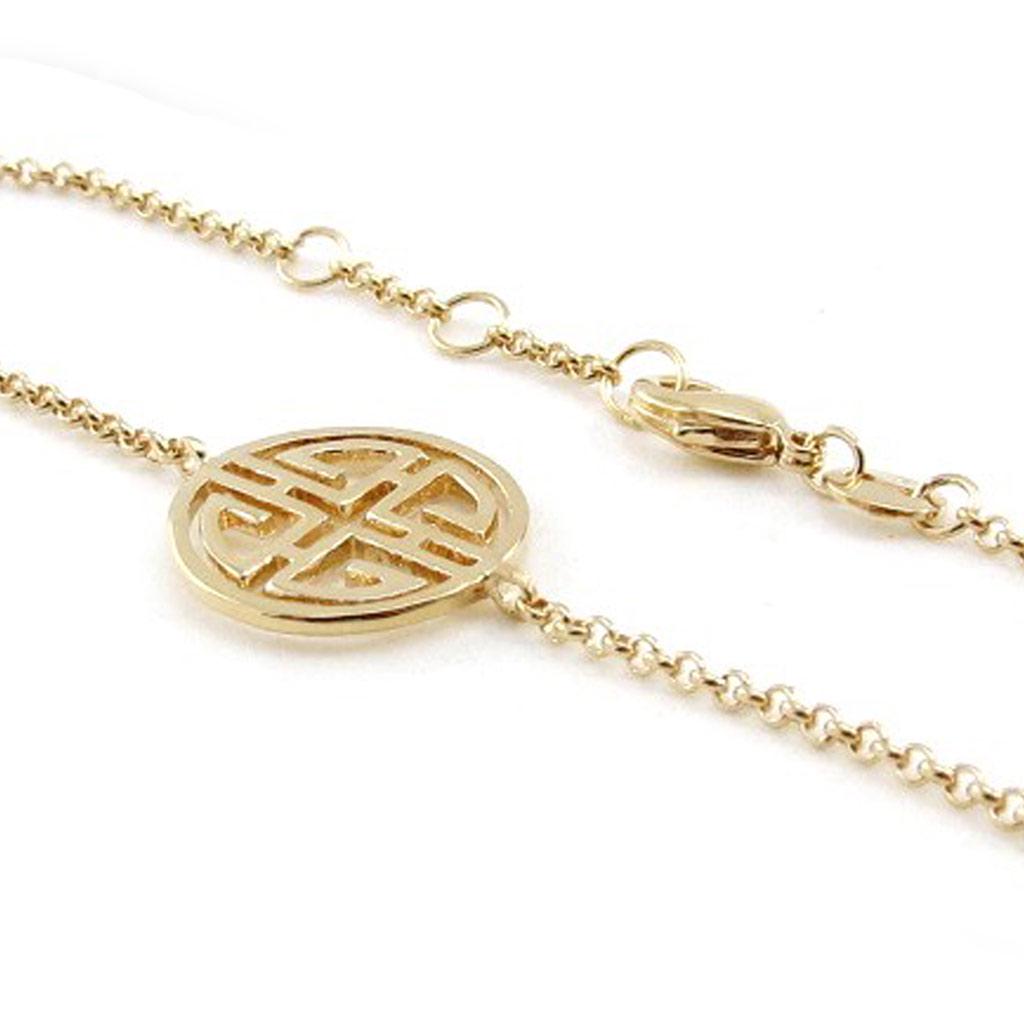 Les Trésors De Lily [J0159] - Bransoletka pozłacana 'Fengshui' złota - 15 mm