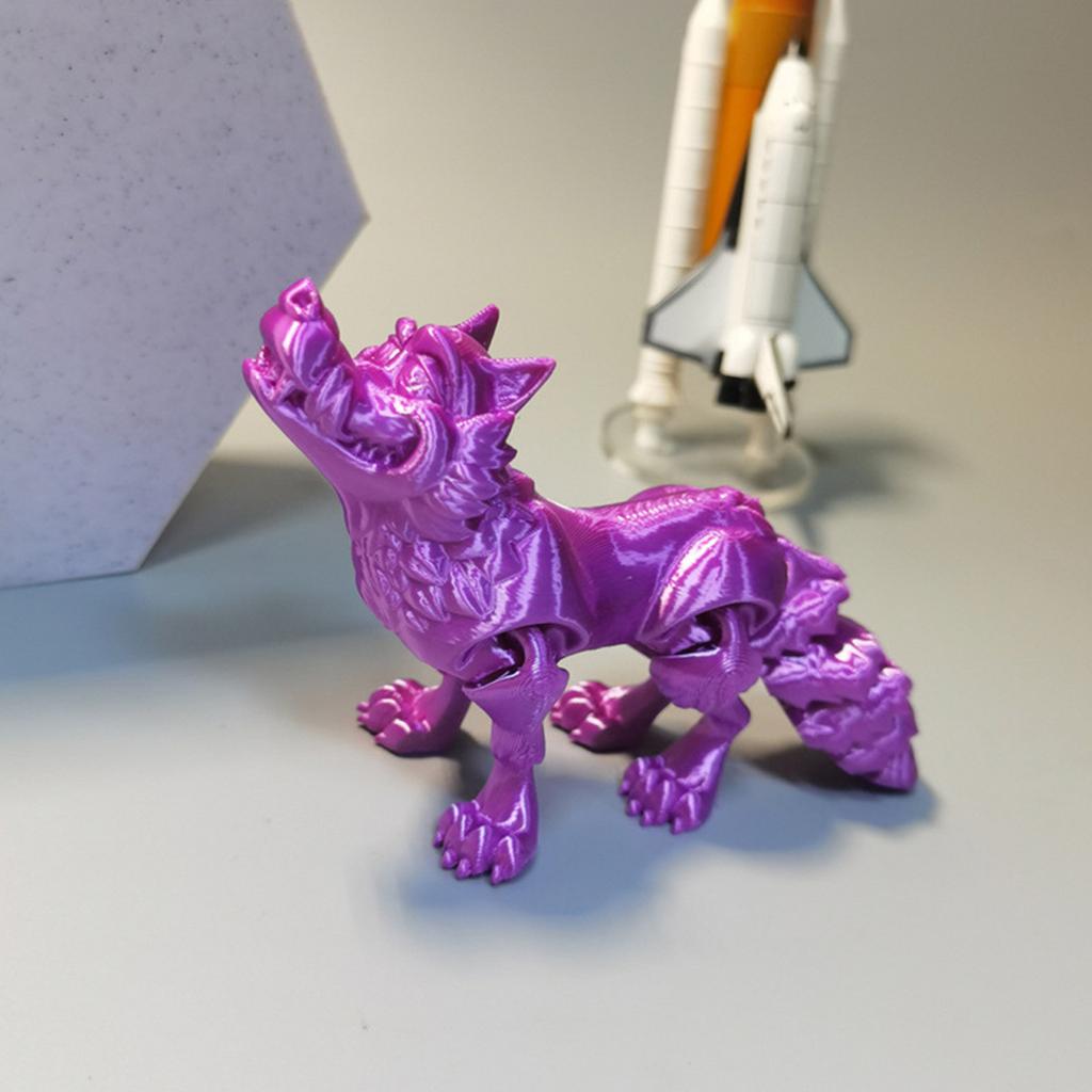 3D Printed Movable Big Bad Wolf Toy, Big Bad Wolf With Movable Joints, 3D Printed Big Bad Wolf Toy Decoration, Stress Relief, Movable Big Bad Wolf T