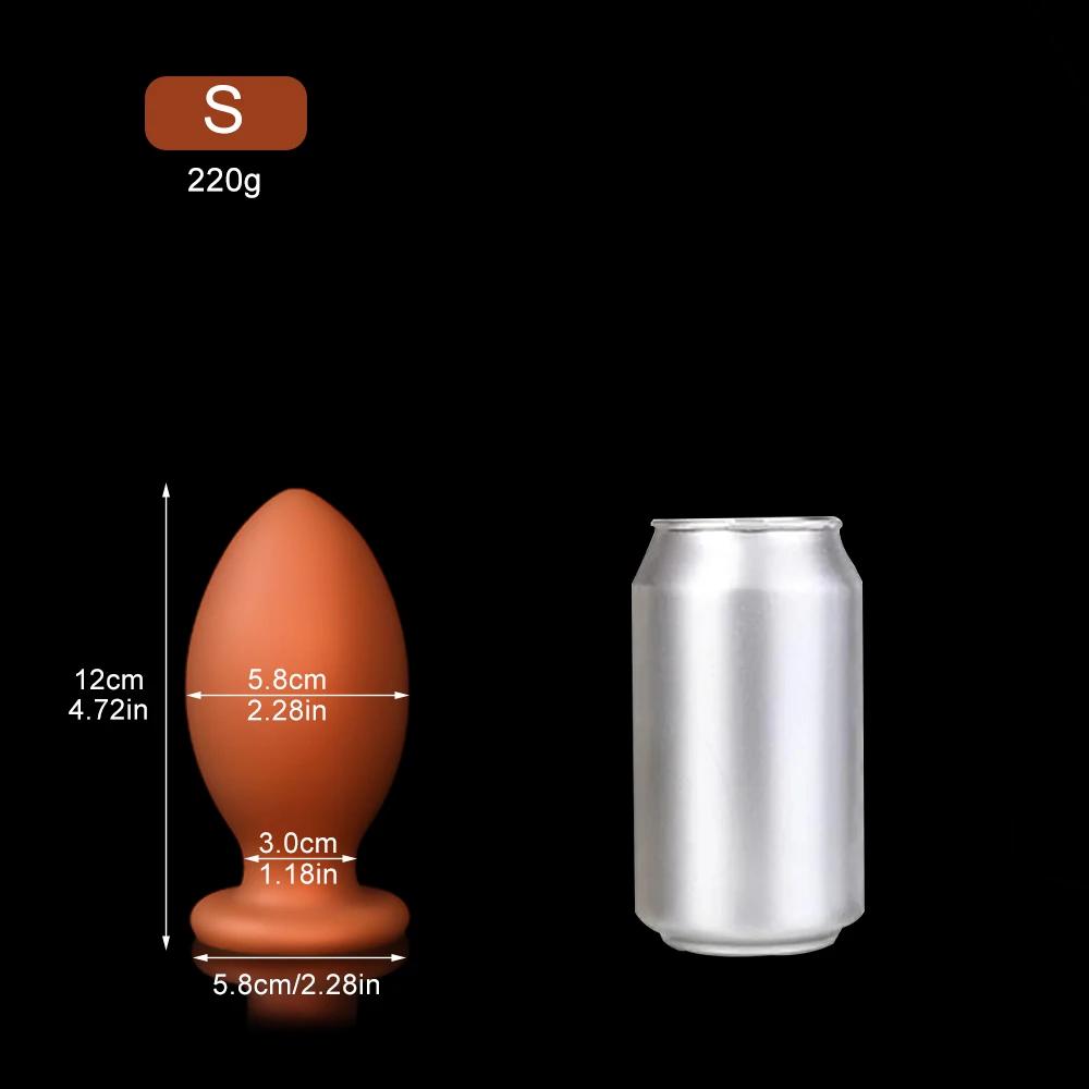 5 Size Huge Anal Plug Egg Butt Plug Sex Toys for Women Men Gay 18+ BDSM Prostate Massage Anal Dilation Soft Silicone Butplug