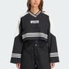 Adidas Originals Striped Cropped Loose Sweatshirt Women Tops Black JW7273