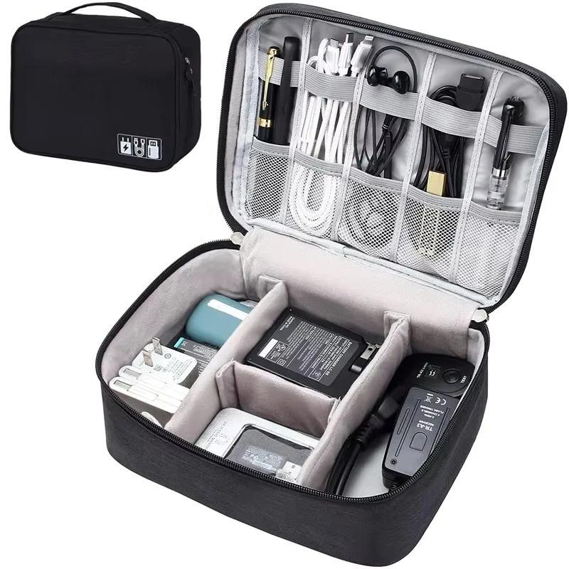 1pc Portable Cable Storage Bag Waterproof Digital Electronic Organizer USB Data Line Charger Plug Storage Bag Travel Cable Organ