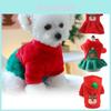 Adorable Red Christmas Dog Dress With Festive Reindeer Sweater Design For Pets