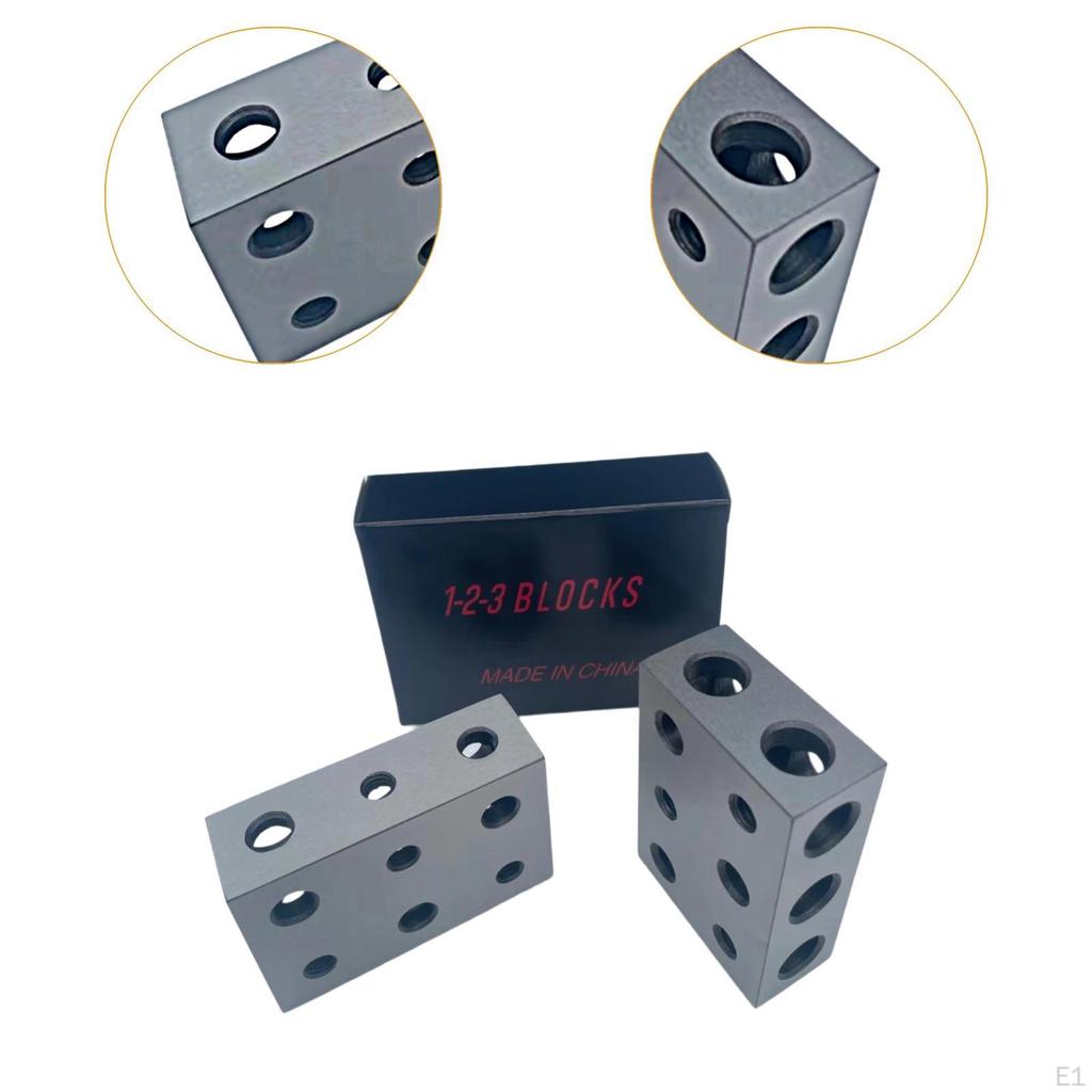 2 Pieces 1x2x3 Blocks Parallel for Calibrating Equipment Metalwork Sturdy Steel Machinist Set