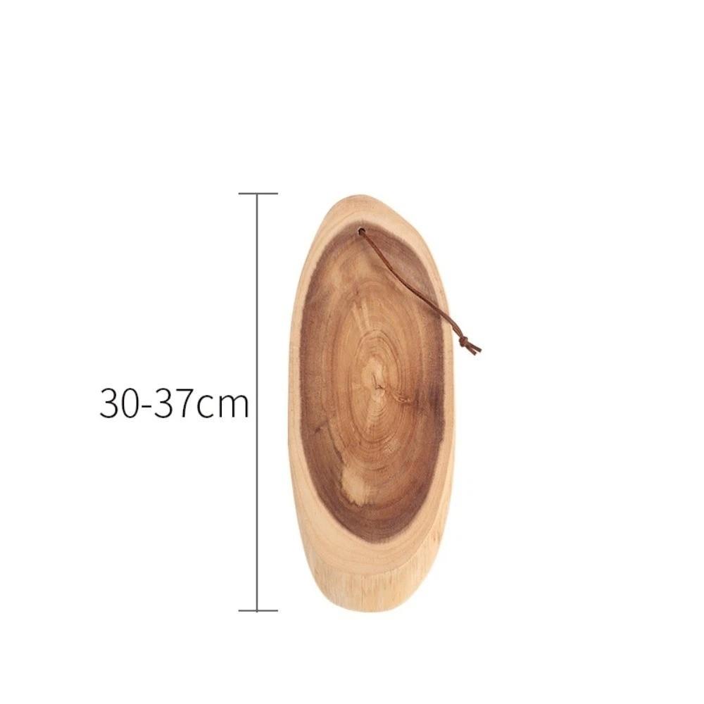 Durable Solid Wood Cutting Board Mats Anti Mold Irregular Wooden Food Plate Anti Crack Fruit Bread Serving Tray Household
