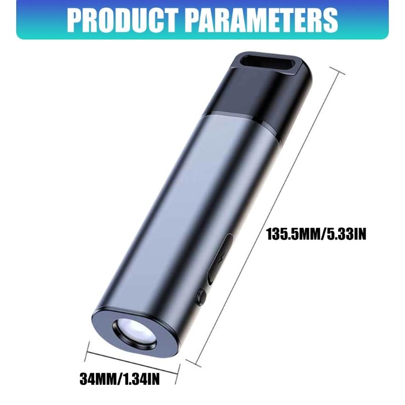 Car Safety Flashlight with Pointed Glass Breaker, Recessed Seat Belt Cutter, and Rechargeable LED Light for Roadside Emergency Preparation