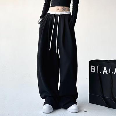 Wide Leg Sweatpants for Women Sport Pants Casual Sportswear Oversize Gray Trousers Gym Female Korean Streetwear