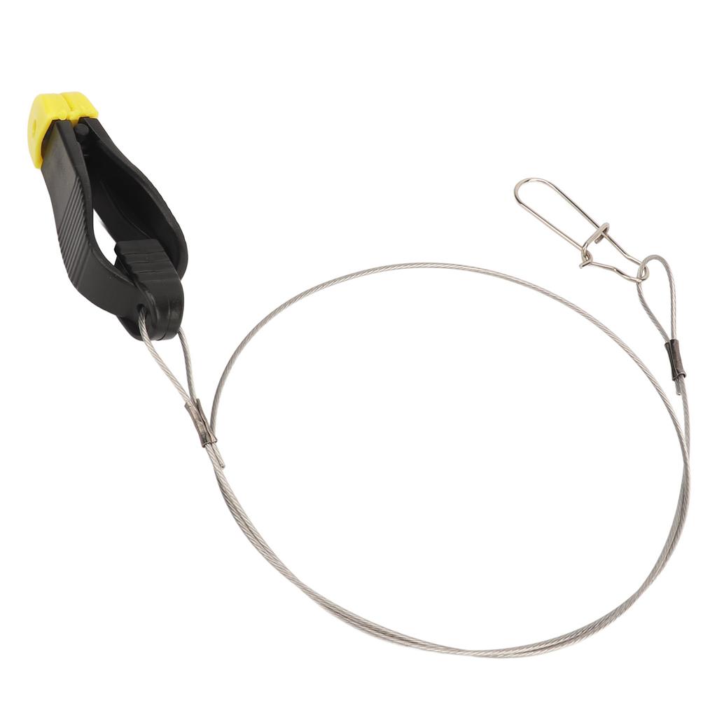 Clips de libération de ligne avec bas de ligne de 17,5 pouces, mousqueton type U, design profilé, clip de libération de ligne Power Grip pour la pêche à la traîne en bateau