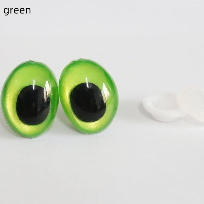 New 10PCS 3D Colorful Safety Eyes Oval Shape for Crochet Toys Amigurumi DIY Toy Doll Making Animal Eye Doll DIY Craft Supplies