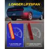 AUTOONE Upgraded Red Rear LED Side Marker Lights Compatible With 2008-2014 Dodge Challenger & 2011-2014 Charger, Fender Side Markers, Smoked Lens