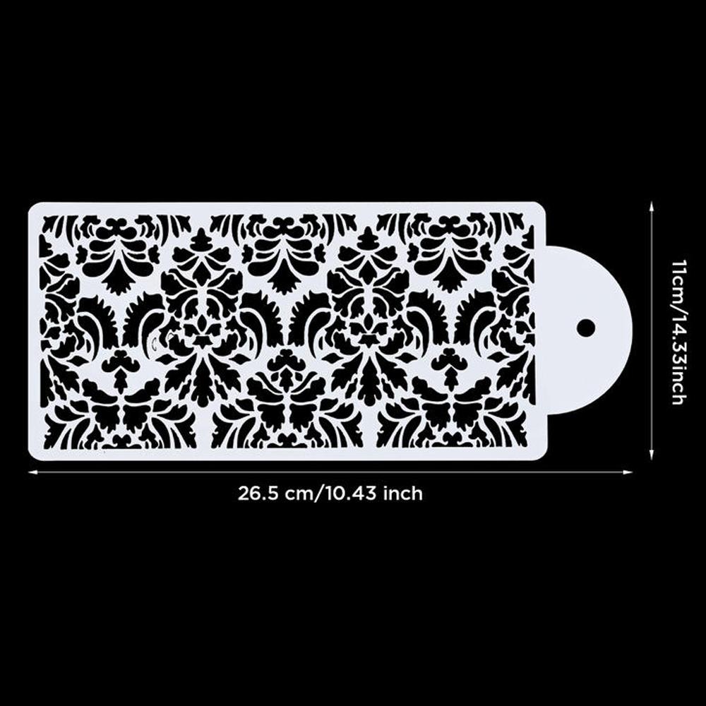 Cake Decorating Tool Damask Lace Border Cake Side Cupcake Stencil Sugarcraft Decoration Mould Baking Tool Kitchen Accessories