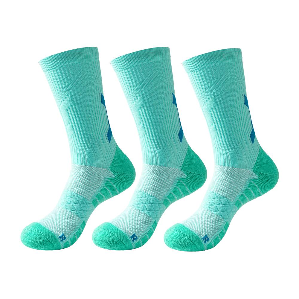 3 páry vysoce kvalitních profesionálních basketbalových ponožek pánské silné froté ponožky Absorpční potu prodyšné sportovní dlouhé ponožky nové