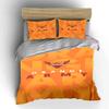 Orange Army Sun Design Bedding Set Print Bedding Set Duvet Cover Pillowcases (1* Duvet Cover 2* Pillowcases Do Not Include Comforter)