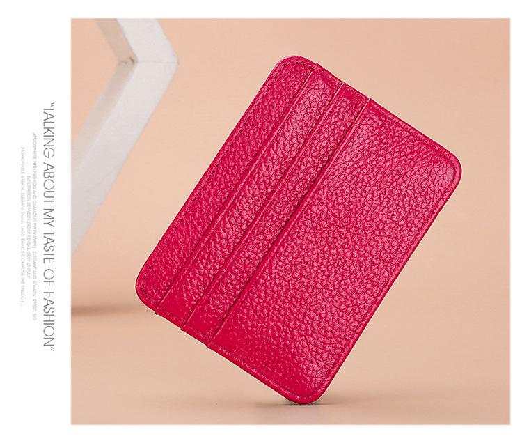 Porta-cartões Fino em Couro Genuíno: Vários compartimentos para cartões, porta-moedas compacto, porta-cartões em couro de vaca e porta-carteira de motorista.