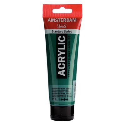 Acrylic Paint - Royal Talens - Amsterdam - Deep Permanent Green - 120ml - Tube
