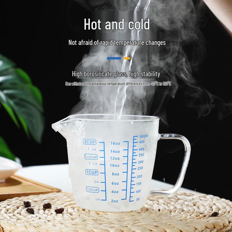 Xihe Heat-Resistant Glass Measuring Cup with Lid