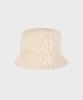FALLETT Reversible Shearling Bucket Hat Beige