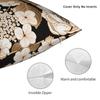 Black White Gold Flower Pillow Cover Fashion Pillow Case For Sofa Bedroom Home Decor Square Cushion Cover Birthday Present