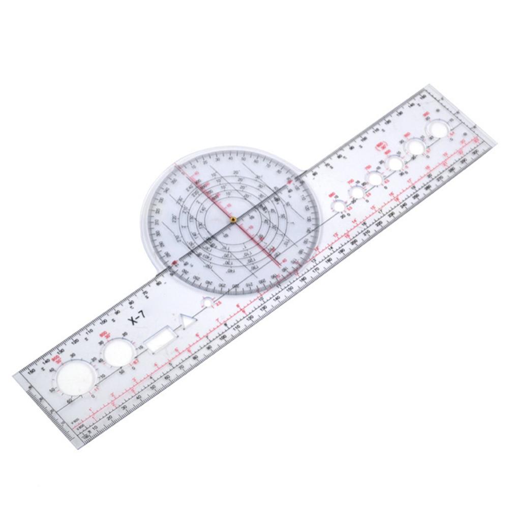 X-8 X-7 Rotary Plotter For Aerospace Aircraft Navigation Measurement Tool Transparent Plastic Flight Computer Ruler For Pilot St