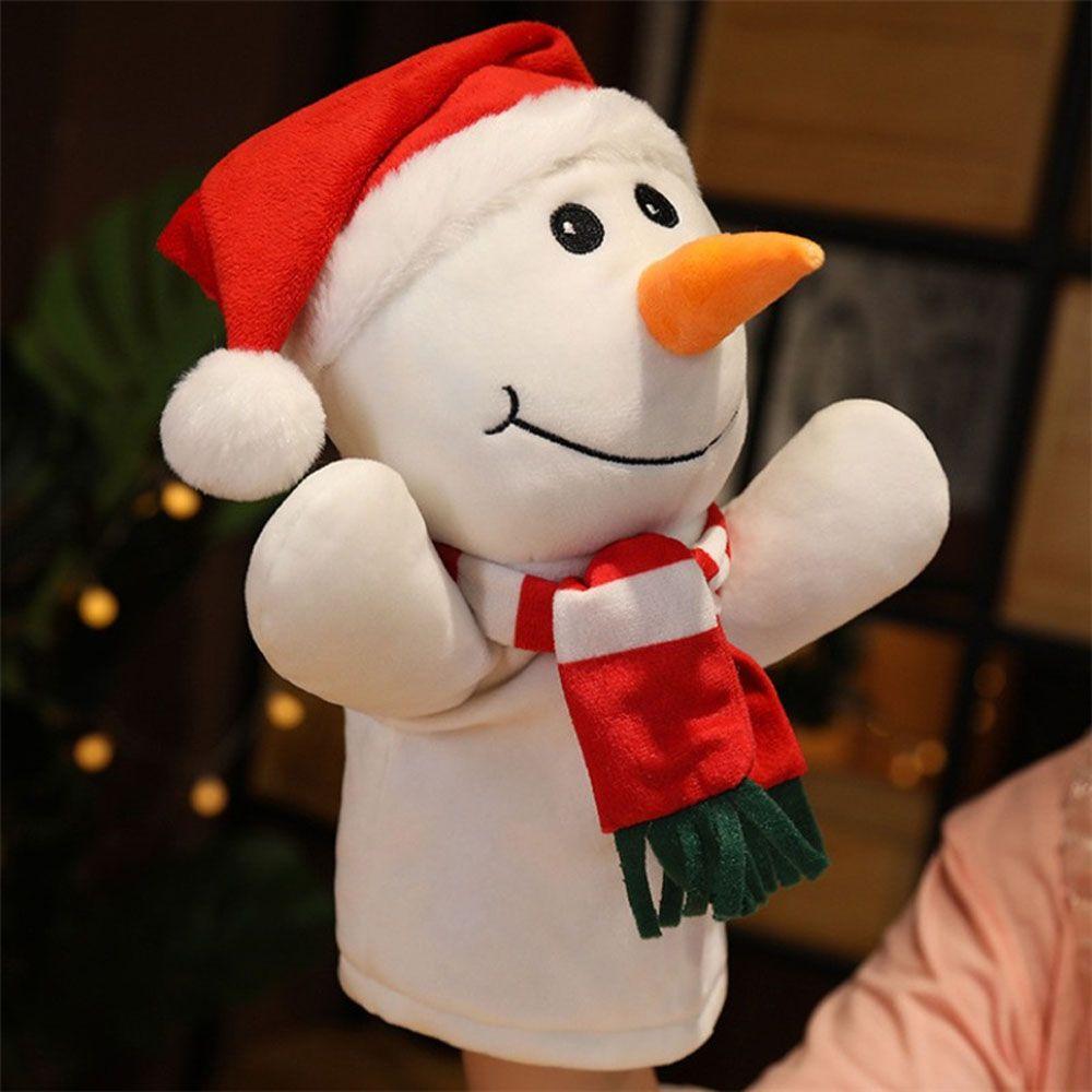 Character Toys Christmas Gifts Kids Plush Toys Santa Claus Hand Puppet Christmas Doll Puppet Show
