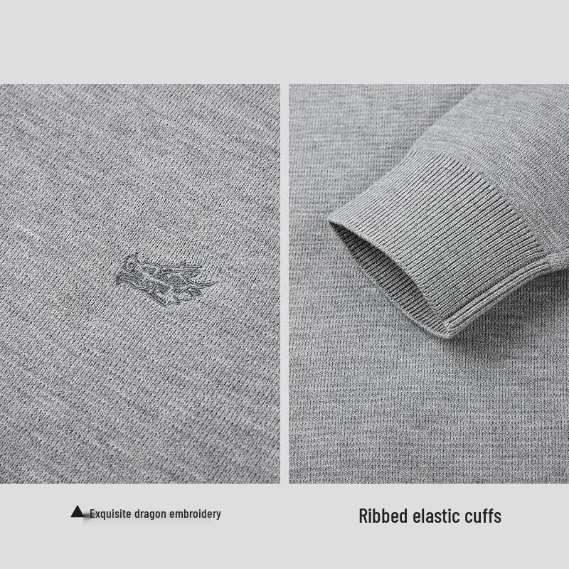 HLA Men's Fake Two-Piece Knitted Sweater