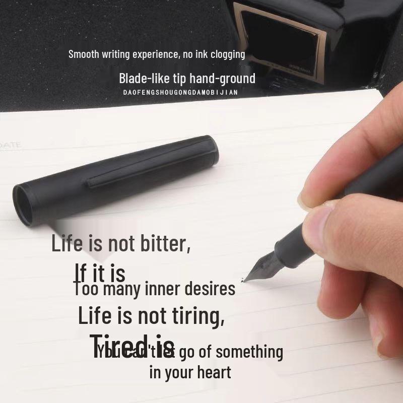 Classic Business Signature Fountain Pen with Ink Cartridge for Calligraphy Practice - Gift Pen with Engraving for Students