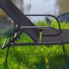 Foldable Garden Chair Adjustable Backrest Steel Beach Chair Deck Chair