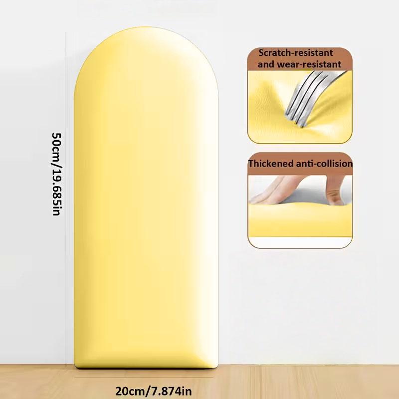 1PC 20X50CM Simplicity Anti-collision Wall Mat Soft Bag Children's Bedroom Bed Headboard Self-adhesive Soft Bag Wall Enclosure