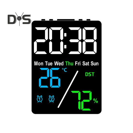 

Большие цифровые настенные часы Компактный дизайн Портативный работающий от батареи температурный дисплей Светодиодный будильник с большими цифрами