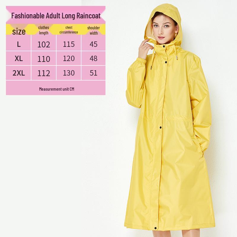 

Korean Style Unisex Fashionable Waterproof Long Raincoat for Travel and Hiking L