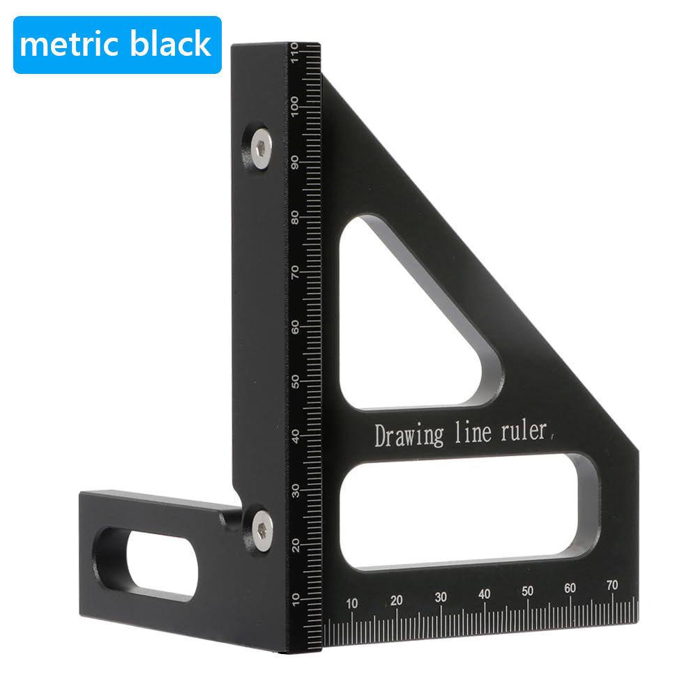 

3D Multi-Angle Ruler 45/90 Degree Aluminium Alloy Triangle Ruler Precision Square Protractor Measuring Rulers for Woodworking