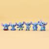 12Pcs Anime Cartoon Figure Cute Stitch Model Toys Car Ornaments Home Decoration