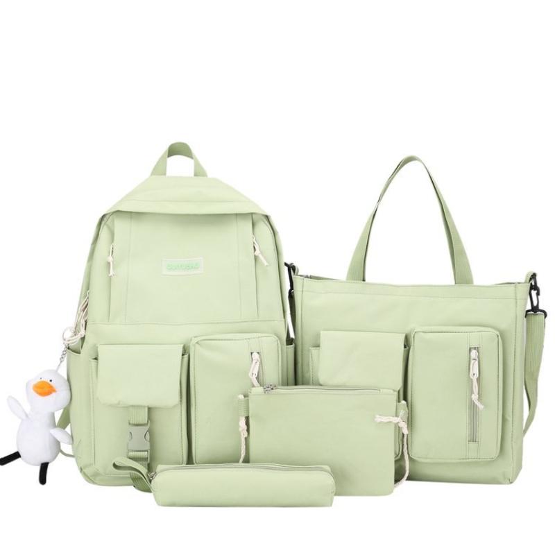 4pcs Oxford Cloth Backpack for Elementary School Students with Multiple Pockets LargeCapacity Backpack for Girls Casual Travel Four Piece Backpack Set