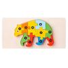 3D Wooden Buckle Puzzle: Educational Toy for Early Learning - Numbers, Transportation, and Animal Blocks