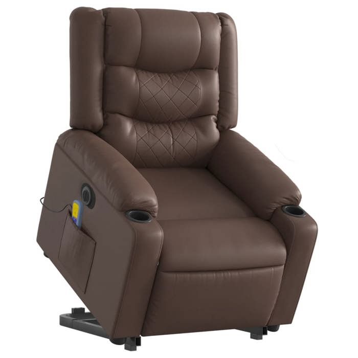 VidaXL Electric Massage Recliner, Relaxation Chair with Adjustable Backrest and Footrest, Salon Seat 3206565