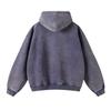Vintage Distressed Double Zipper Hoodie Men Slightly Oversized Warm Jacket American Streetwear 2024 New