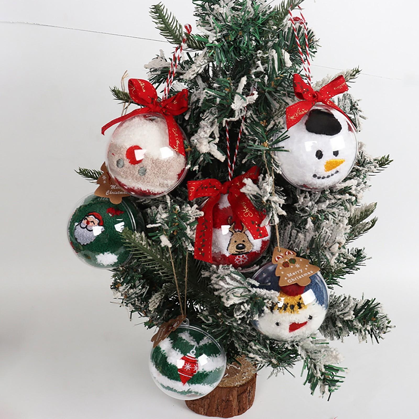 

12шт Рождественские шары Креативные Рождественские шары Прозрачный полый шар 8 см One Size