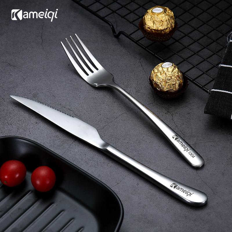 Knife and Fork Stainless Steel Set 304 Western Food Fork Steak Knife Household Two-piece Set Full Set European Steak Knife and Fork