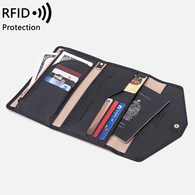 Tao Yin 2024 RFID Anti-Theft Passport and Card Holder: Simple, Solid Color, Multi-Functional for Travel