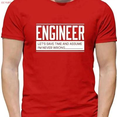 Ingenieur Ich liege Nie Falsch Herren T-Shirt Lustig Ingenieurwesen Wissenschaft vintage Gewaschen Grafik Bequem Atmungsaktiv vintage Gewaschen