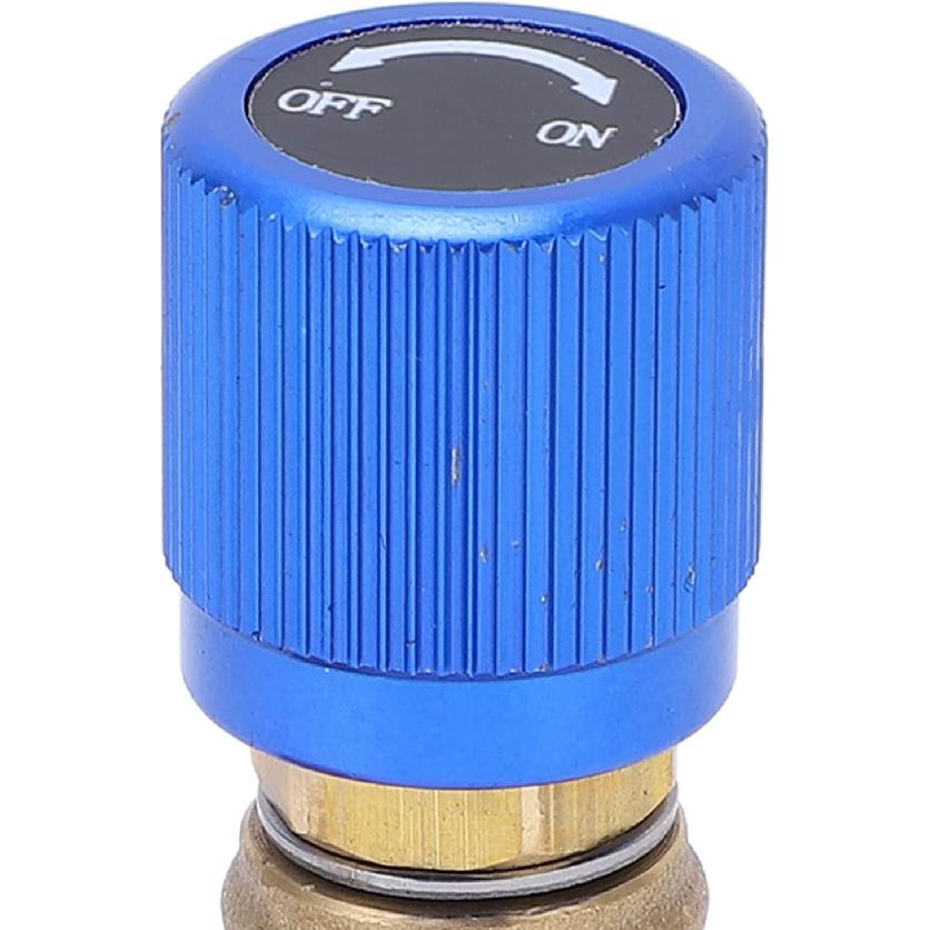Refrigerant Charging Valve, Refrigerant Valve Brass Tank Adapter, 1/4" Thread Safety Adapter Flow Control Ball Valve for R22 R410 R134A R404