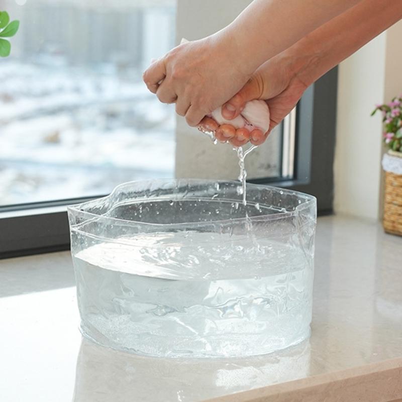 Light Weight Bucket Water Container Portable Clear Folding Bucket Basins for Outdoor Garden Camping Fishing Washing
