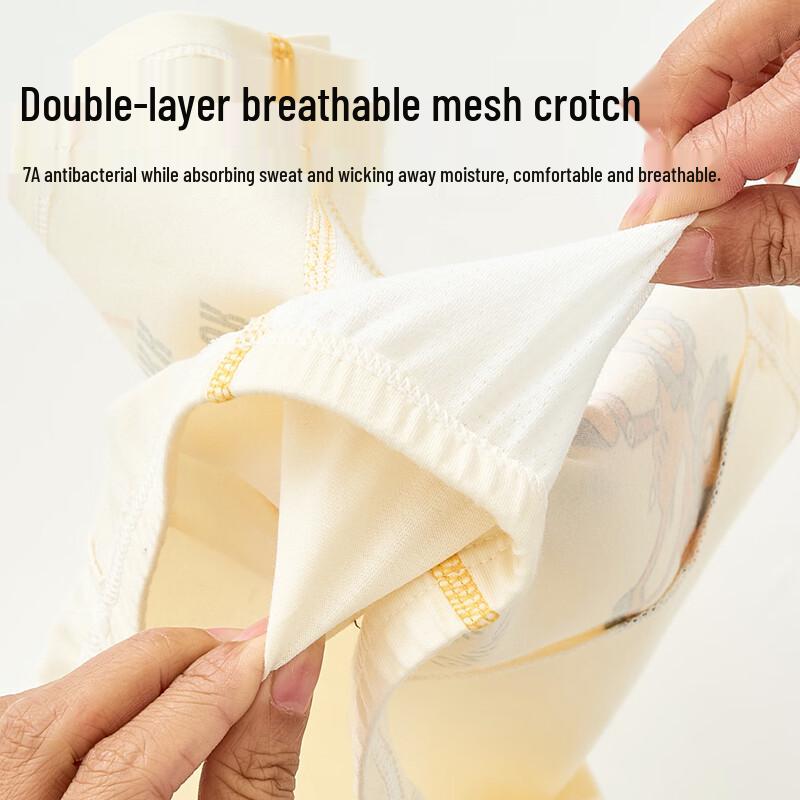 Fenteng Boys' Pure Cotton Antibacterial Boxer Briefs 6-Pack